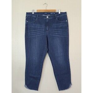 J.Jill Authentic Fit Slim Ankle Jeans Womens Plus 18 Stretch Denim Blue